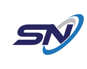 Poster - SN Letter Swoosh Network Logo