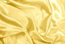 Gold Fablic Satin On Background Texture.