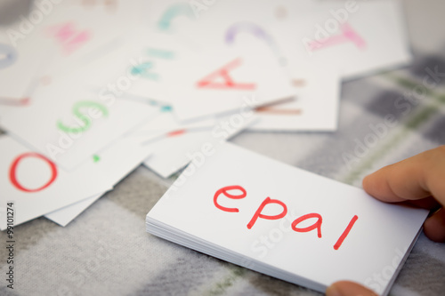 Fotografía Malay; Learning the New Word with the Alphabet Cards; Writing AP