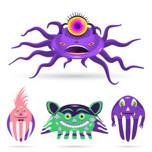 Vector Set: Colorful Monsters For Your Design