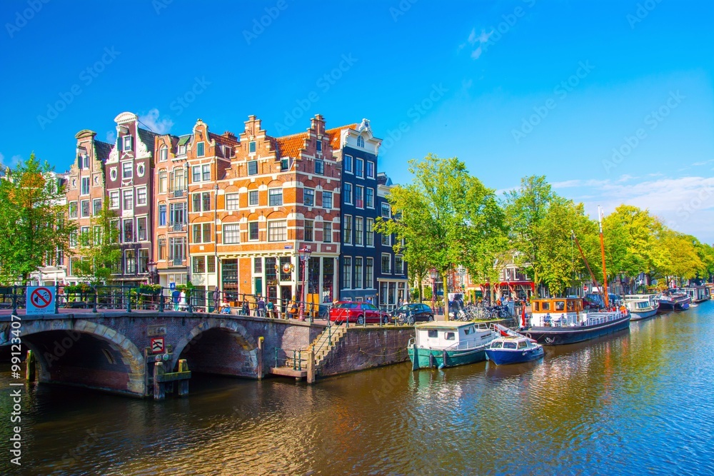Amsterdam, Pays-Bas - obrazy, fototapety, plakaty 