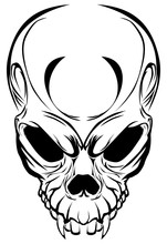 Illustration Wicked Skull 