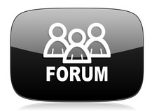 Forum Black Glossy Web Modern Icon