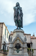 Canvas Print - Statue of Ivan Gundulic from 1893 in Dubrovnik, Croatia