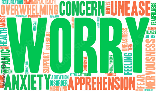 Worry Word Cloud Stock Vector Adobe Stock