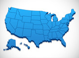 Fototapeta Na ścianę - United States of America Map 