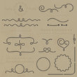 Vector set nautical elements of the rope.
