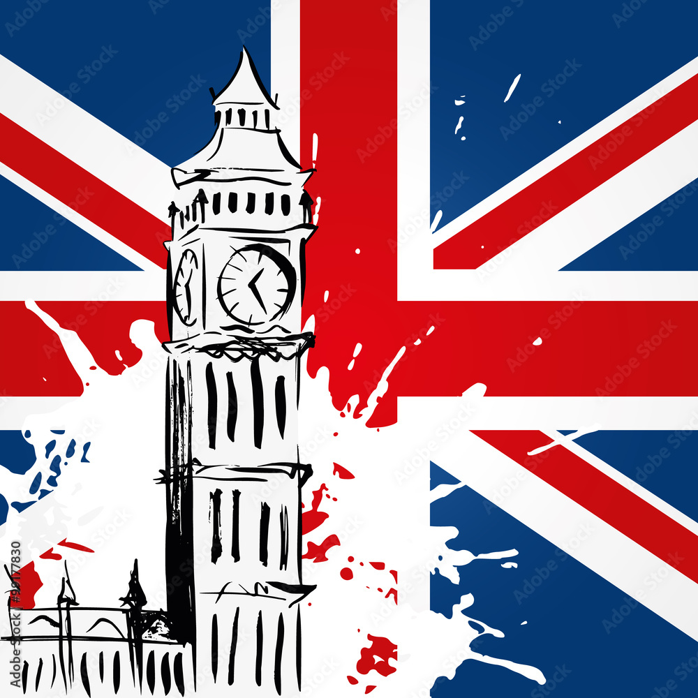 big-ben-przed-flaga-wielkiej-brytani-uk-londyn