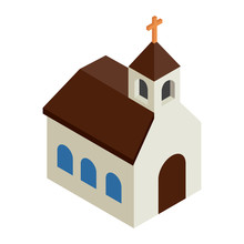 Catholic Church Isometric 3d Icon