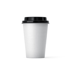 Coffee In Takeaway Cup Isolated