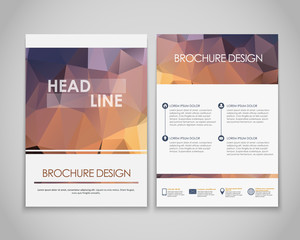 Design flyers and brochures polygonal