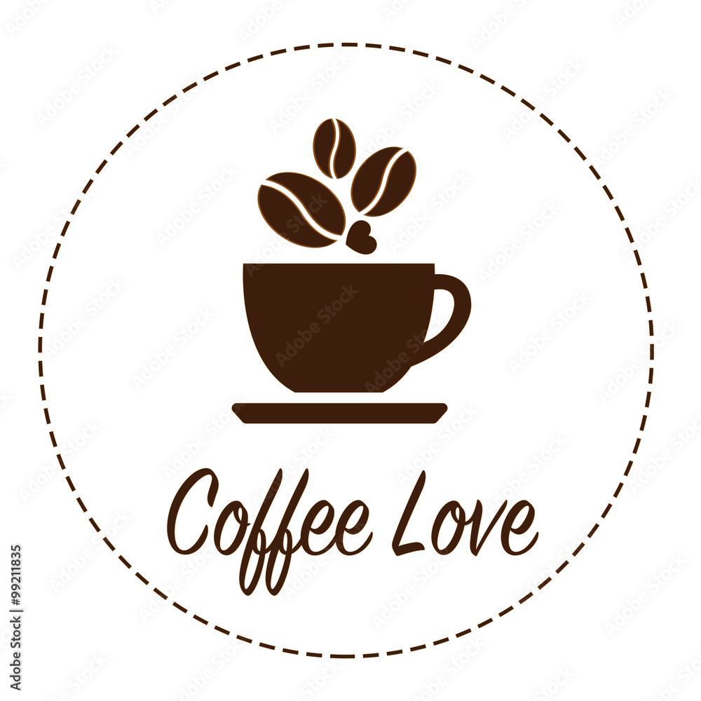 a coffee cup logo with word \, image size:1000x1000