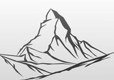 Fototapeta  - Matterhorn (Çizim)