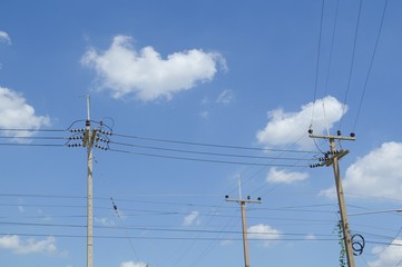 electricity post in country Thailand