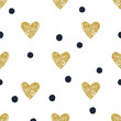 Pattern hearts polka dot