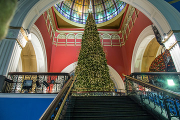 christmas inside the Queen Victoria Building December Sydney Australia