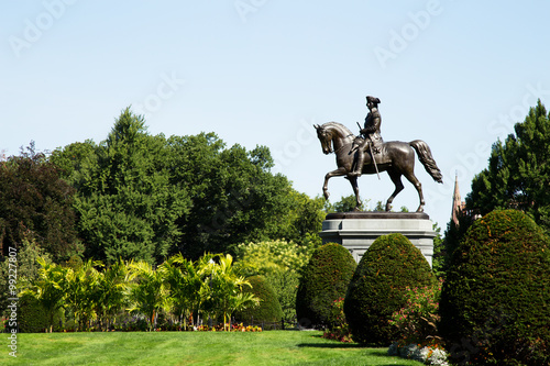 Fotografia, Obraz George Washington Statue in Boston Public Garden, Boston