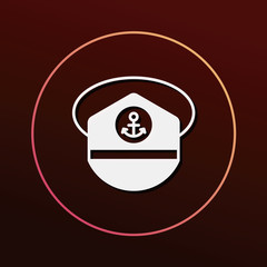 Wall Mural - captain hat icon