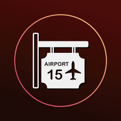 Wall Mural - airport sign icon