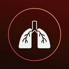 Sticker - organ lung icon