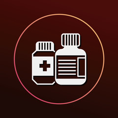 Sticker - medicine bottle icon