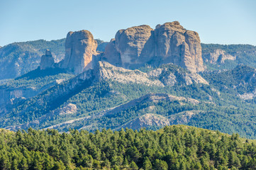 The rocks of Els Ports Natural Park in