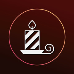 Sticker - Christmas candle icon