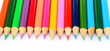 Group of colourful wooden pencils
