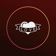 Sticker - love heart icon