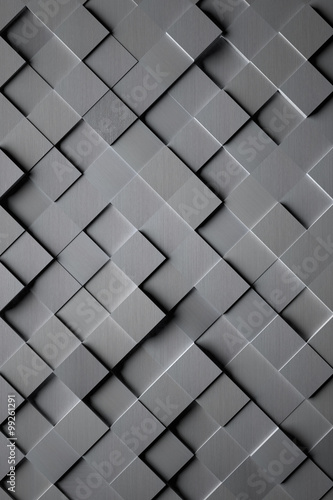 Naklejka na szybę Aluminum Cubic Tile Background