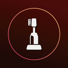 Poster - tooth brush icon