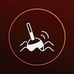 Poster - fishing bait icon