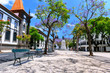 Funchal cityscape with main street at sunny summer day