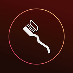 Poster - tooth brush icon