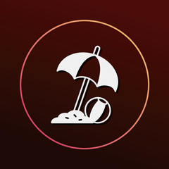 Sticker - umbrella icon