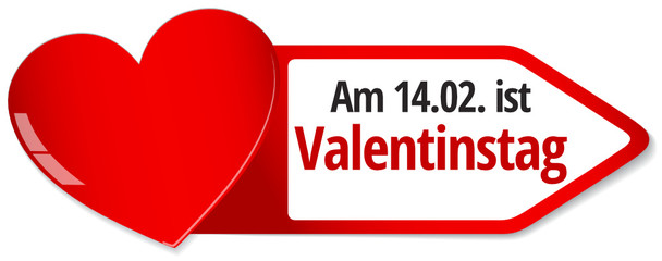 Wall Mural - Am 14.2. ist Valentinstag