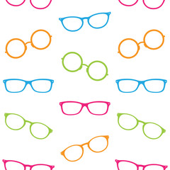 Poster - Glasses vector art background design for fabric and decor. Seaml