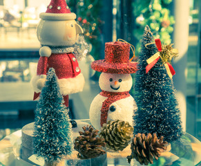 Christmas decoration with retro color effected