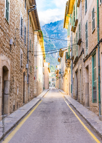 Obraz w ramie View of a old mediterranean rustic street