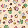 40_color cupcake seamless pattern