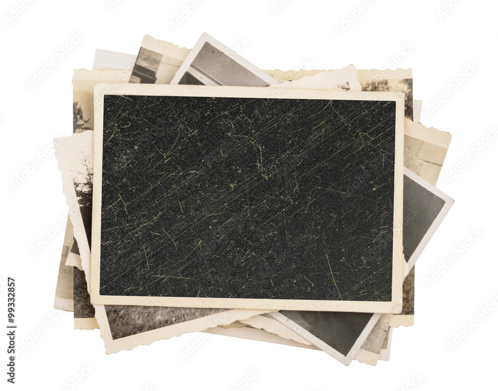Blank vintage photo paper isolated - obrazy, fototapety, plakaty 