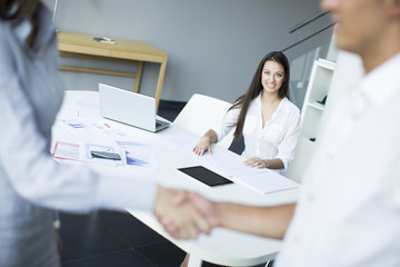 Business people shaking hands