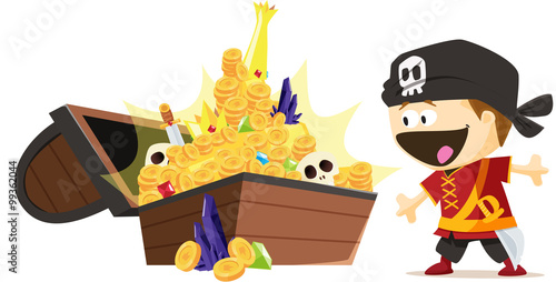 Pirate et découverte de trésor