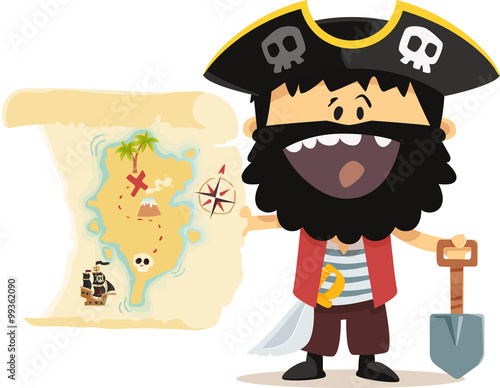 Pirate et carte au trésor