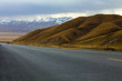 Road and the Qilian Mountain in Qinghai province, China