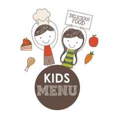 Sticker - kids menu design 