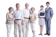 © Blue Jean Images - Senior couples with financial advisors