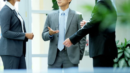 business multi ethnic male female property real estate consultant team meeting 
