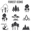 forest icon set.