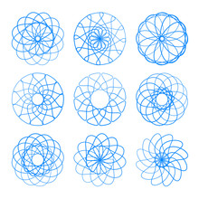 Set Of Vector Round Design Elements.